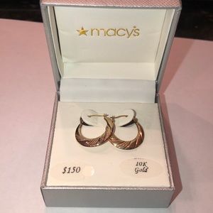 10K gold hoop earrings